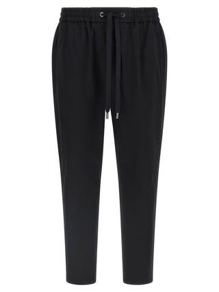 Black Cotton Casual Pants