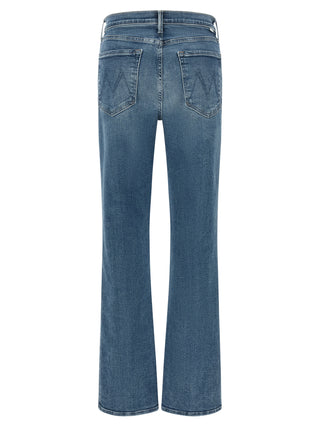 Blue Cotton Flared Jeans