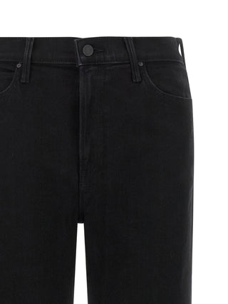 Black Cotton Flared Jeans