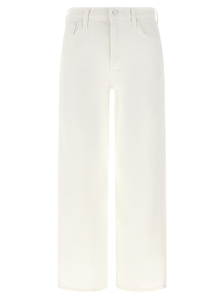 White Cotton Straight-Leg Jeans