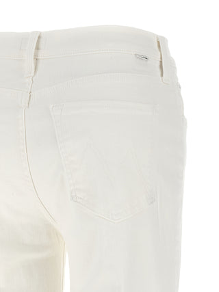 White Cotton Straight-Leg Jeans