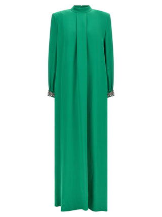 Bicolor Silk Long Dress
