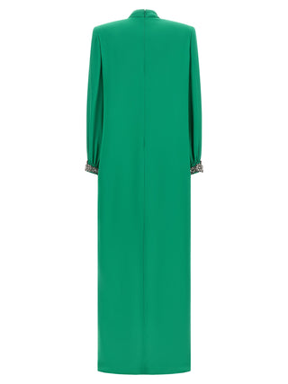 Bicolor Silk Long Dress