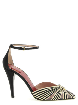 Multicolor Viscose High Heel Pumps