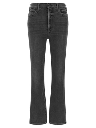 Gray Cotton Flared Jeans
