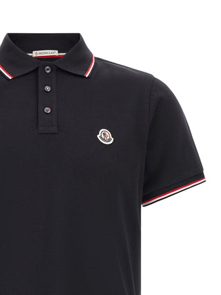 Blue Cotton Polo Shirt