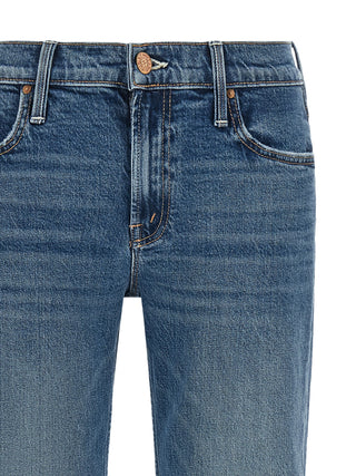 Blue Cotton Bootcut Jeans