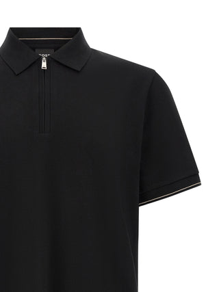 Black Cotton Polo Shirt