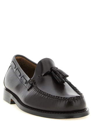 Brown Cowhide Slip-On Loafers