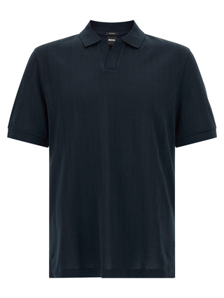 Blue Cotton Polo Shirt