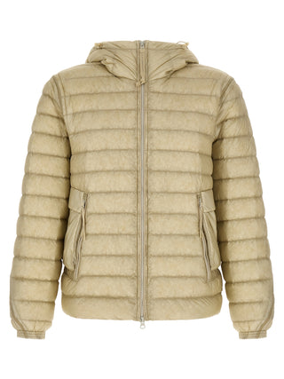 Beige Polyamide Full-Length Jacket