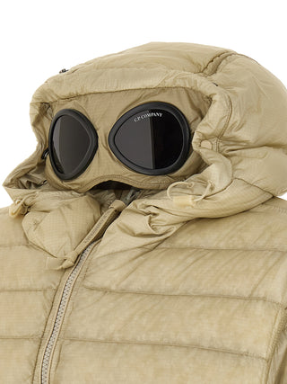 Beige Polyamide Full-Length Jacket