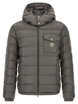 Gray Polyamide Full-Length Jacket