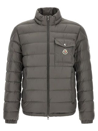 Gray Polyamide Full-Length Jacket