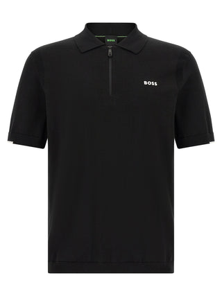 Black Cotton Polo Shirt