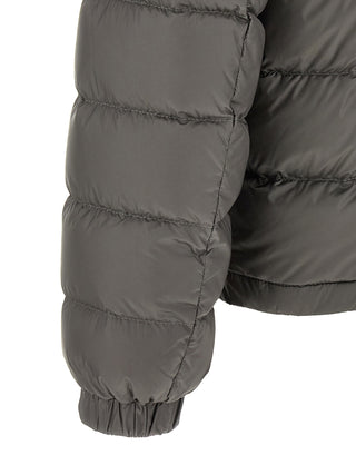 Gray Polyamide Full-Length Jacket