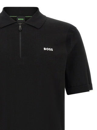 Black Cotton Polo Shirt