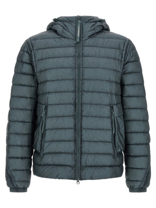 Blue Polyamide Full-Length Jacket