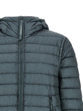Blue Polyamide Full-Length Jacket
