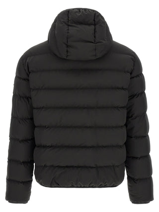 Black Polyester Full-Length Jacket