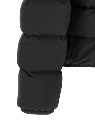 Black Polyester Full-Length Jacket