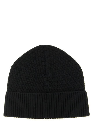 Black Leather Beanie