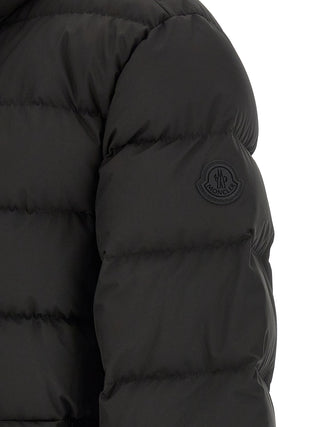 Black Polyester Full-Length Jacket