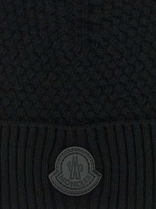 Black Leather Beanie