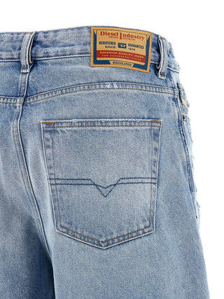 Blue Cotton Bermuda Shorts