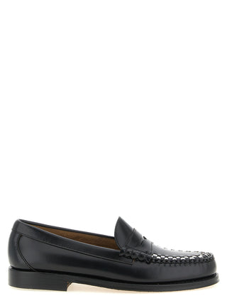 Bicolor Cowhide Slip-On Loafers