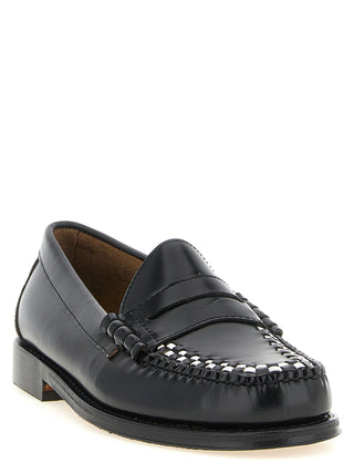 Bicolor Cowhide Slip-On Loafers