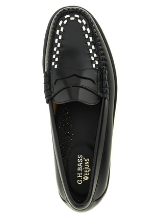 Bicolor Cowhide Slip-On Loafers