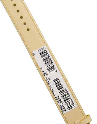 Beige Embossed Leather Gold Buckle Belt Strap Bracelet