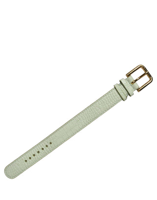Green Embossed Leather Gold Buckle Belt Strap Bracelet