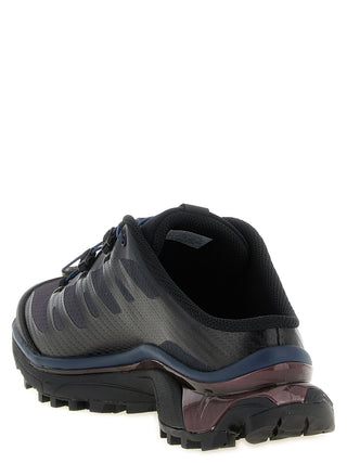Black Polyester Athletic Sneakers