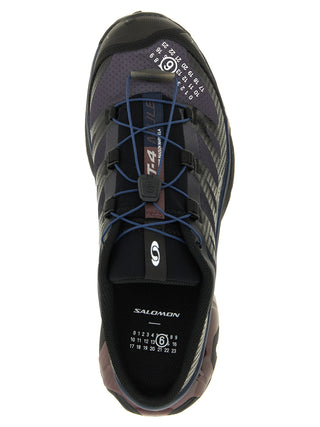 Black Polyester Athletic Sneakers
