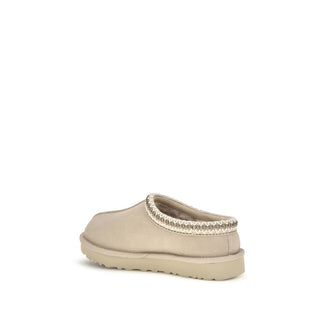 Beige Leather Mules