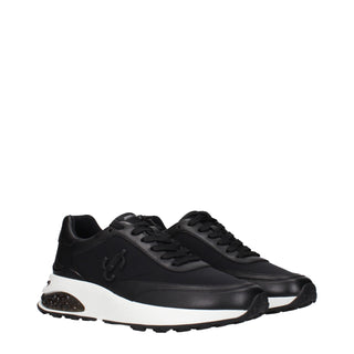Black Fabric Athletic Sneakers