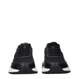 Black Fabric Athletic Sneakers