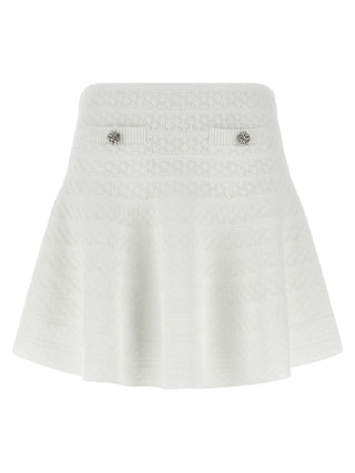 White Viscose Long Skirt