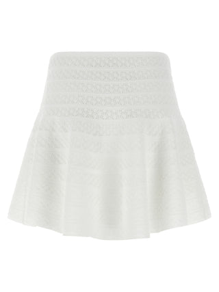 White Viscose Long Skirt