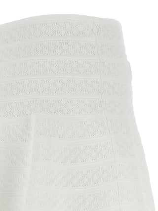 White Viscose Long Skirt