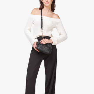 Black Polyethylene Shoulder Bag