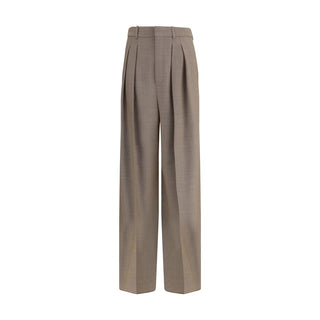Beige Wool Oves Aries Casual Pants