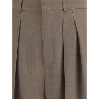 Beige Wool Oves Aries Casual Pants