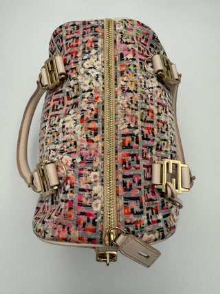 FENDI FF Canvas Flowers Handbag