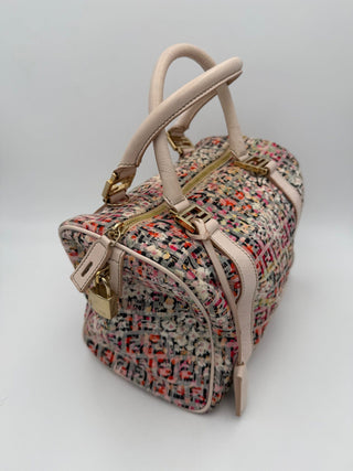 FENDI FF Canvas Flowers Handbag