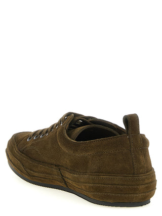 Bicolor Leather Low Top Sneakers