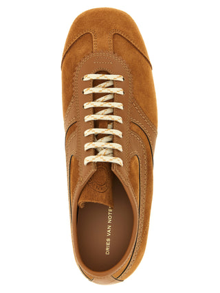 Brown Calfskin Low Top Sneakers