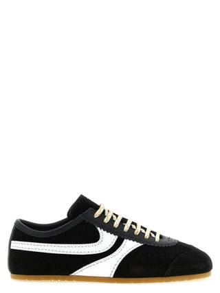 Bicolor Calfskin Athletic Sneakers